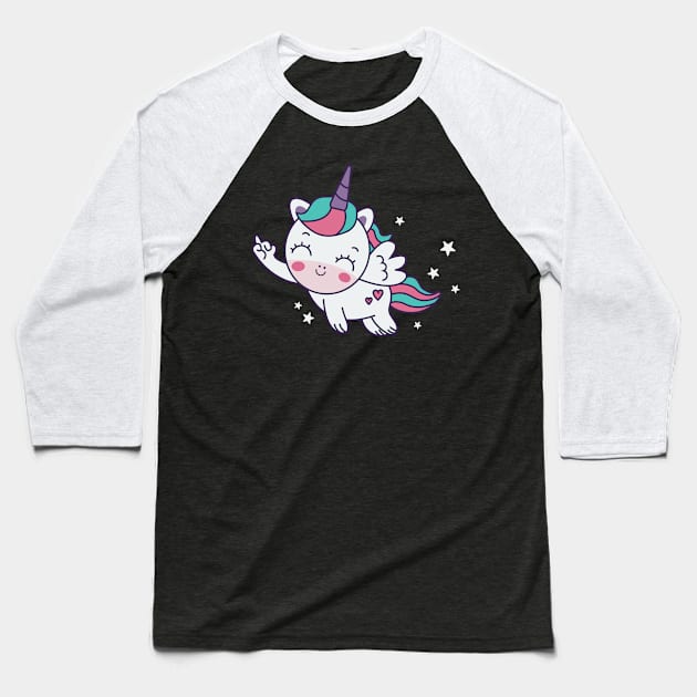 Unicorn Baseball T-Shirt by Urban_Vintage